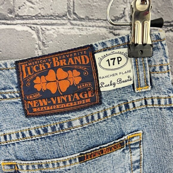 Vintage Lucky Brand Rancher Flare Size Womens 14/32 Distressed Jeans NWT - Picture 7 of 12